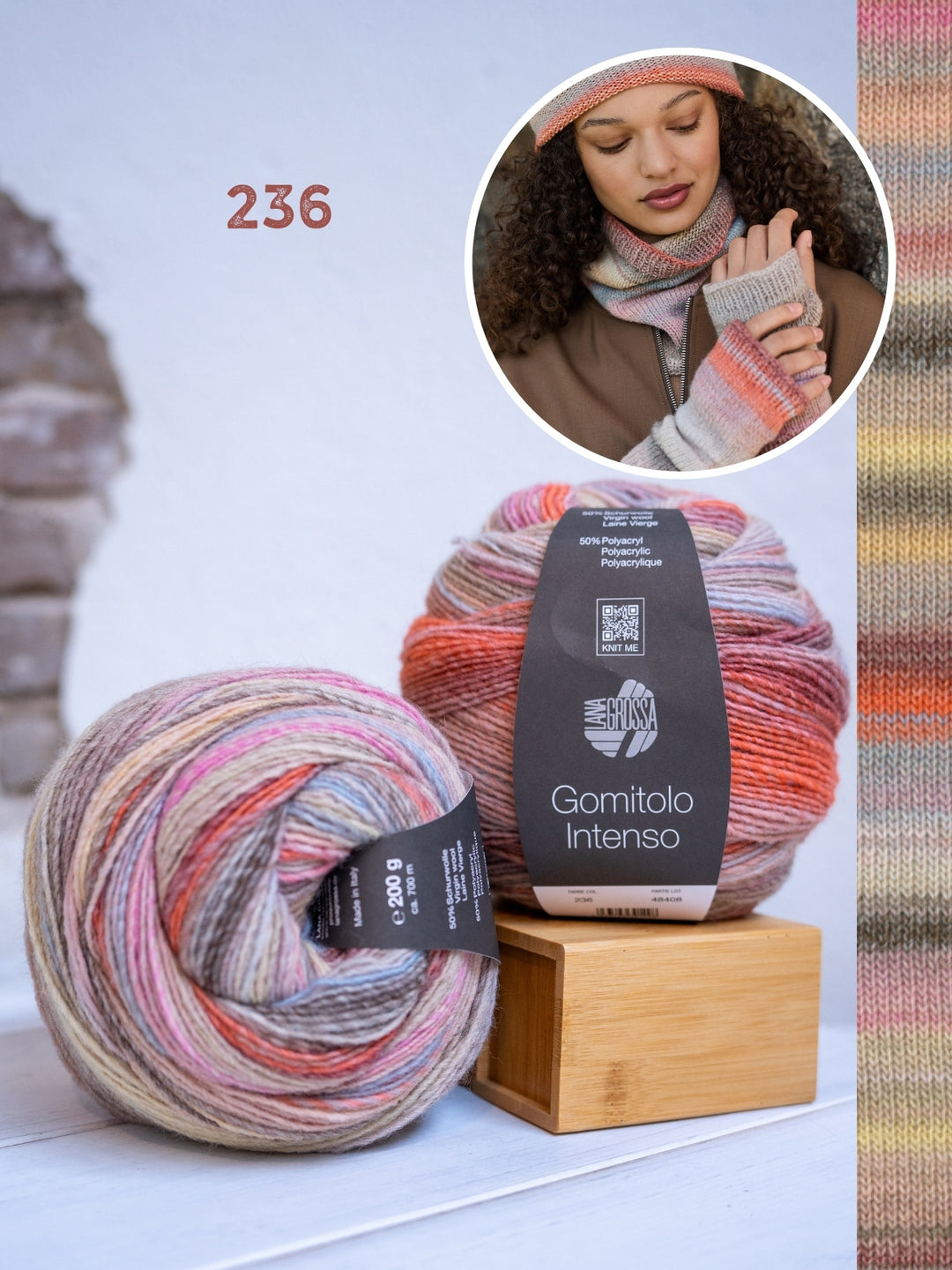 Breipakket Gomitolo Intenso set: col, handschoenen & muts