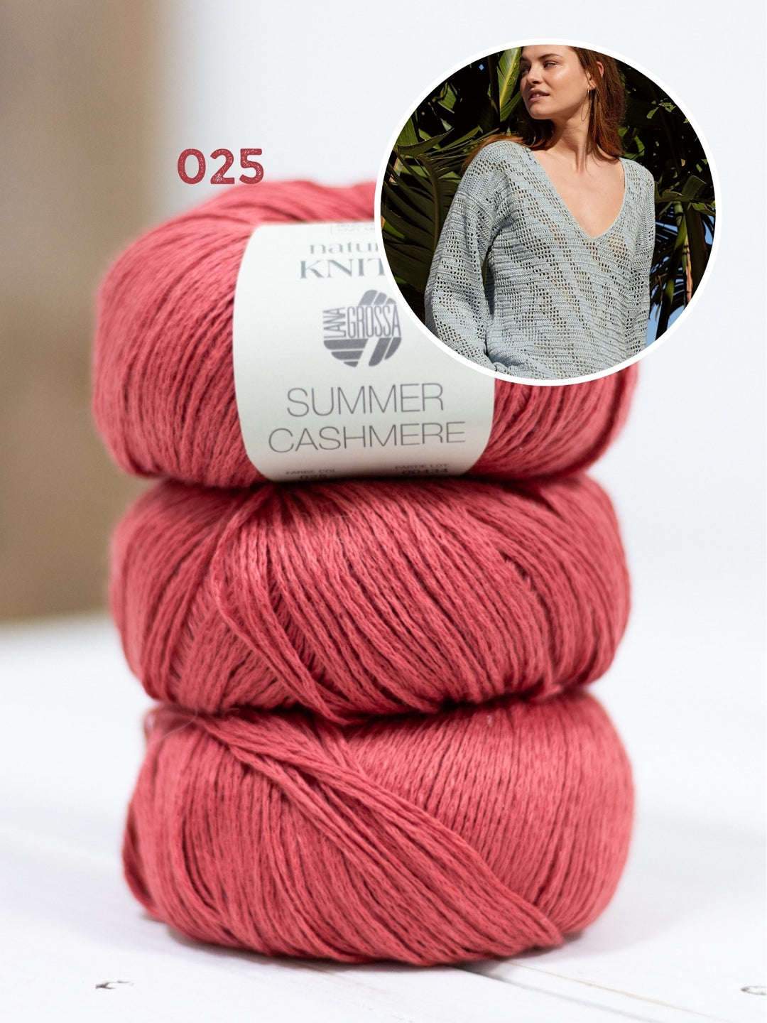 Haakpakket Summer Cashmere trui in zebrapatroon