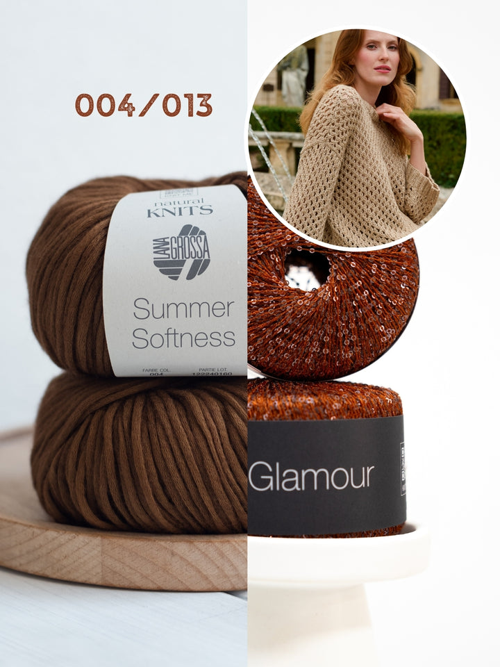 Breipakket Summer Softness Glamour trui in kantpatroon