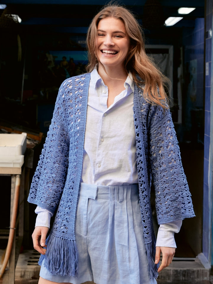 Haakpakket Summer Cashmere vest in ajourpatroon