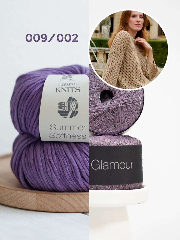Breipakket Summer Softness Glamour trui in kantpatroon