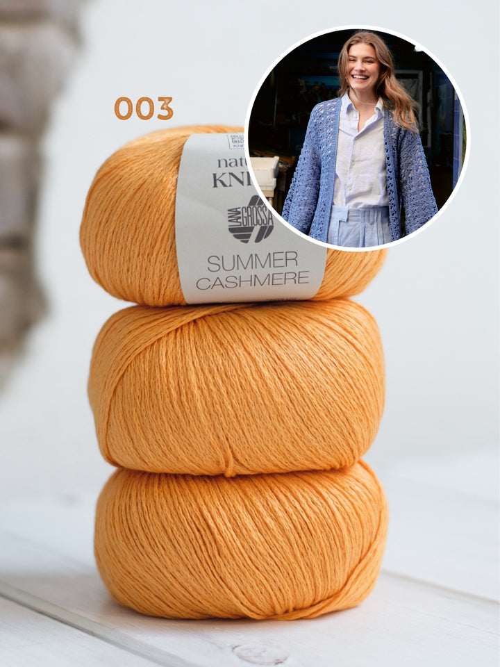 Haakpakket Summer Cashmere vest in ajourpatroon