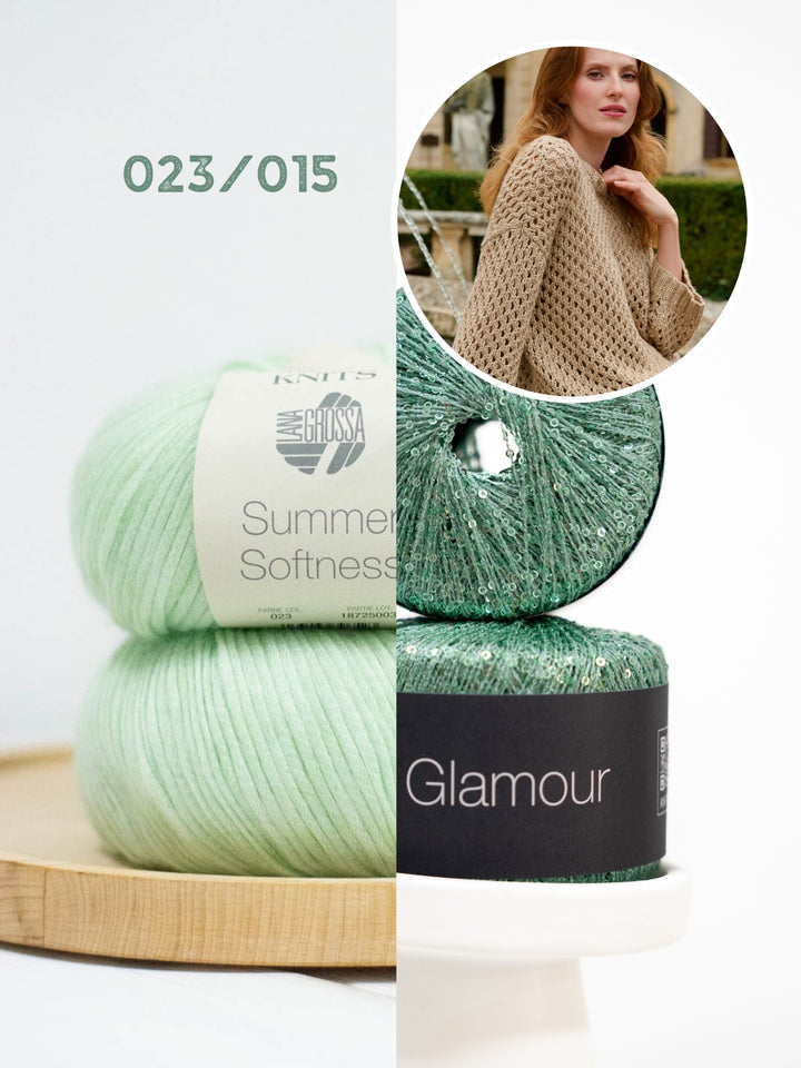 Breipakket Summer Softness Glamour trui in kantpatroon