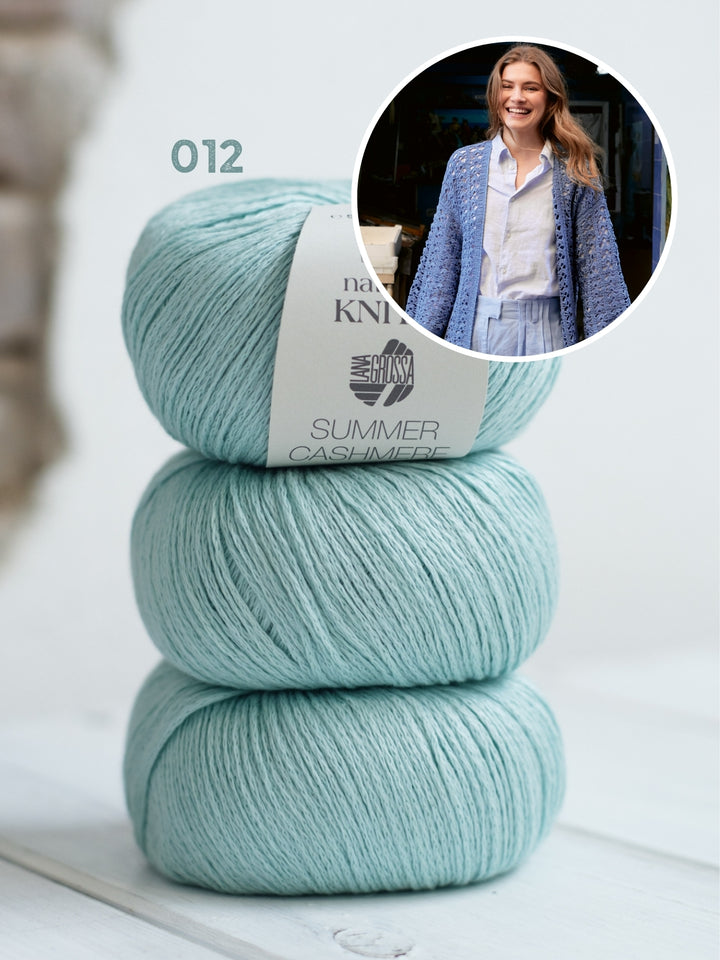 Haakpakket Summer Cashmere vest in ajourpatroon