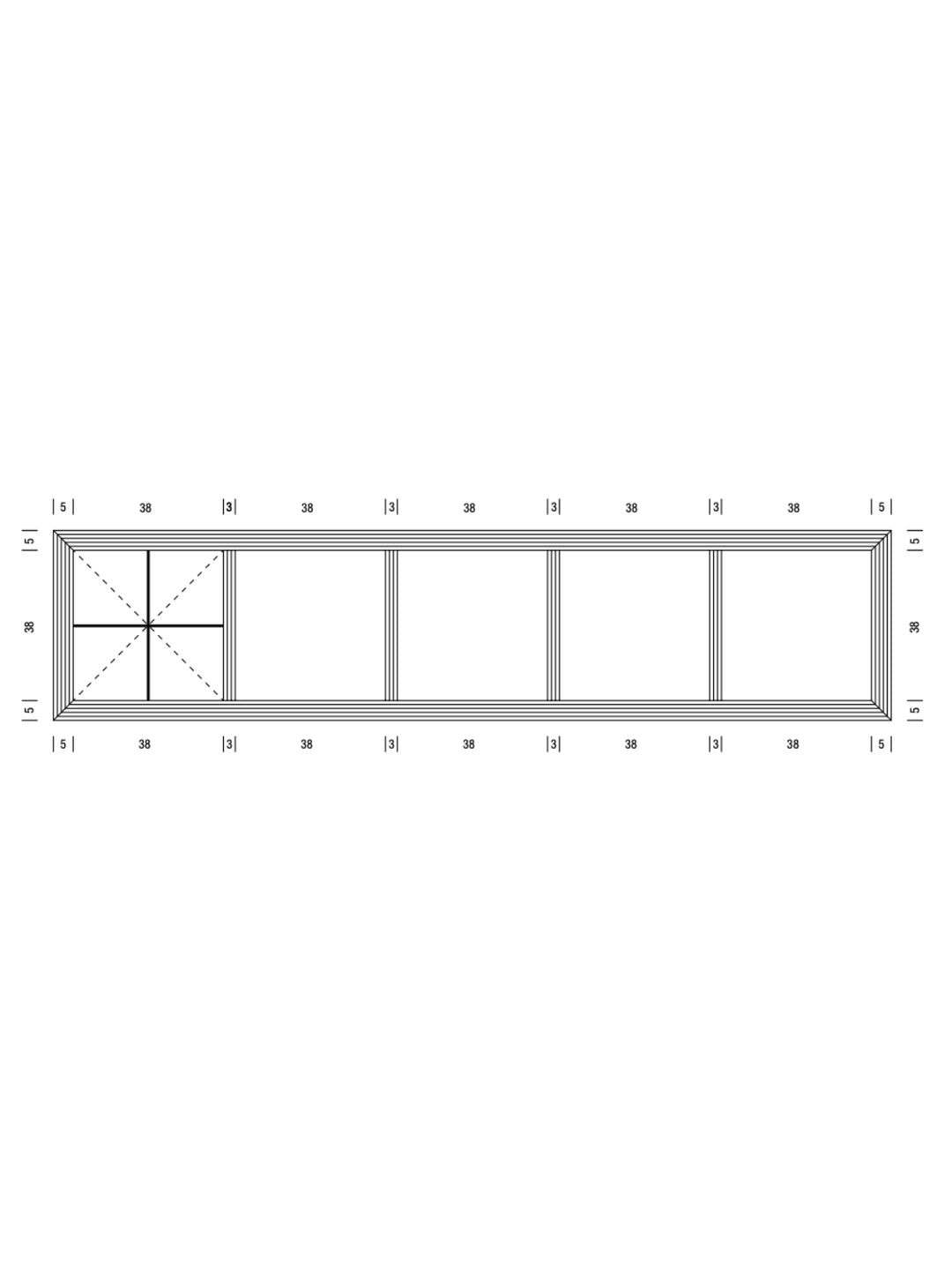 Breipakket Filo Di Gio geometrische stola