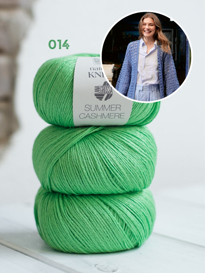 Haakpakket Summer Cashmere vest in ajourpatroon