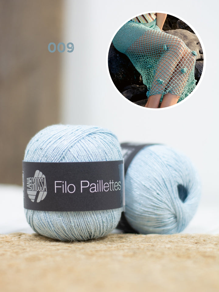 Haakpakket Filo Paillettes rok met bloemen