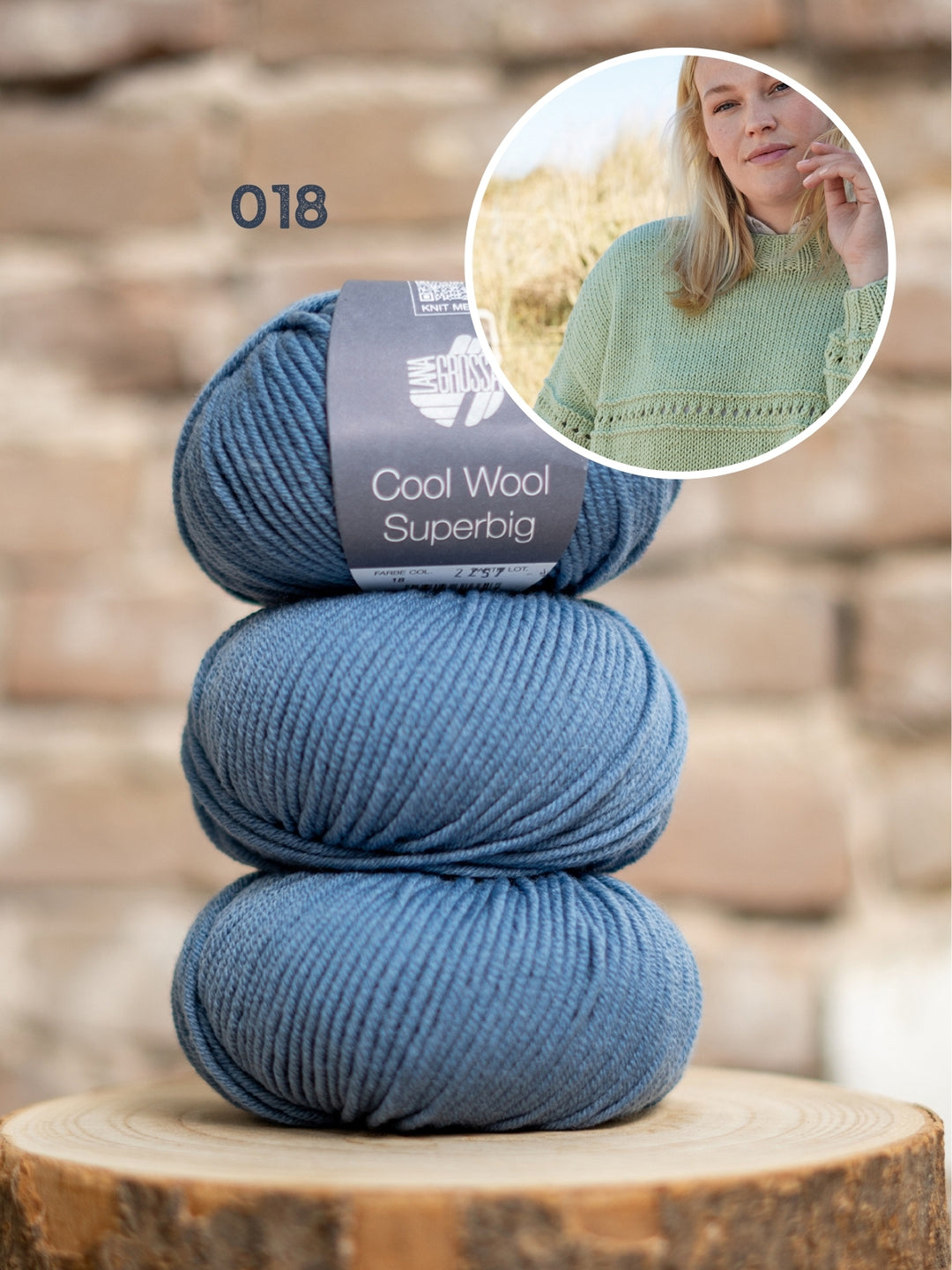 Breipakket Cool Wool Superbig trui met textuurstrepen