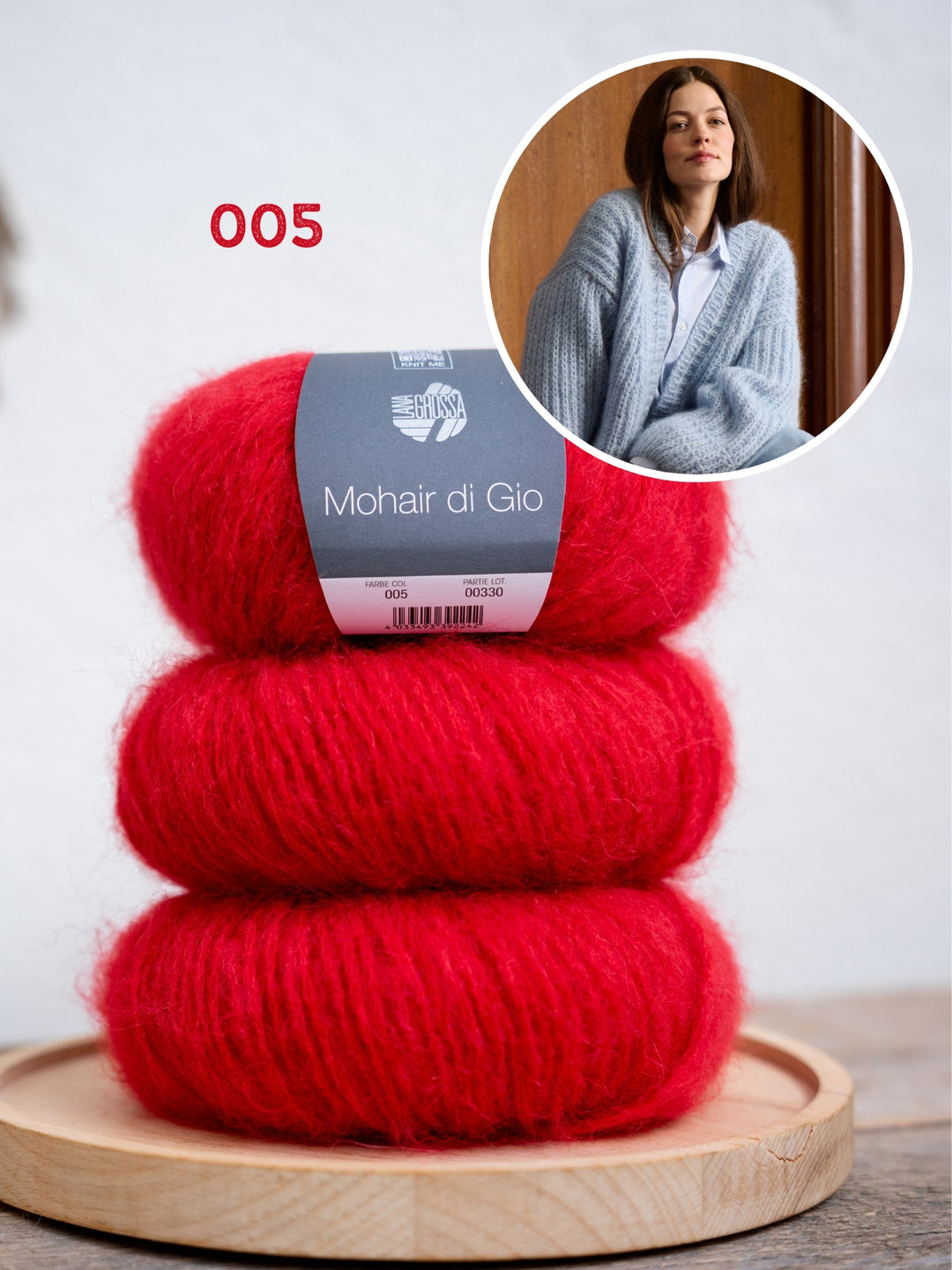 Breipakket Mohair Di Gio vest in patentsteek