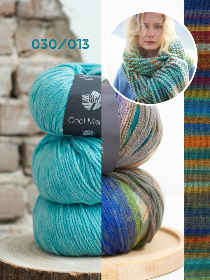 Breipakket Farfalla Cool Merino sjaal