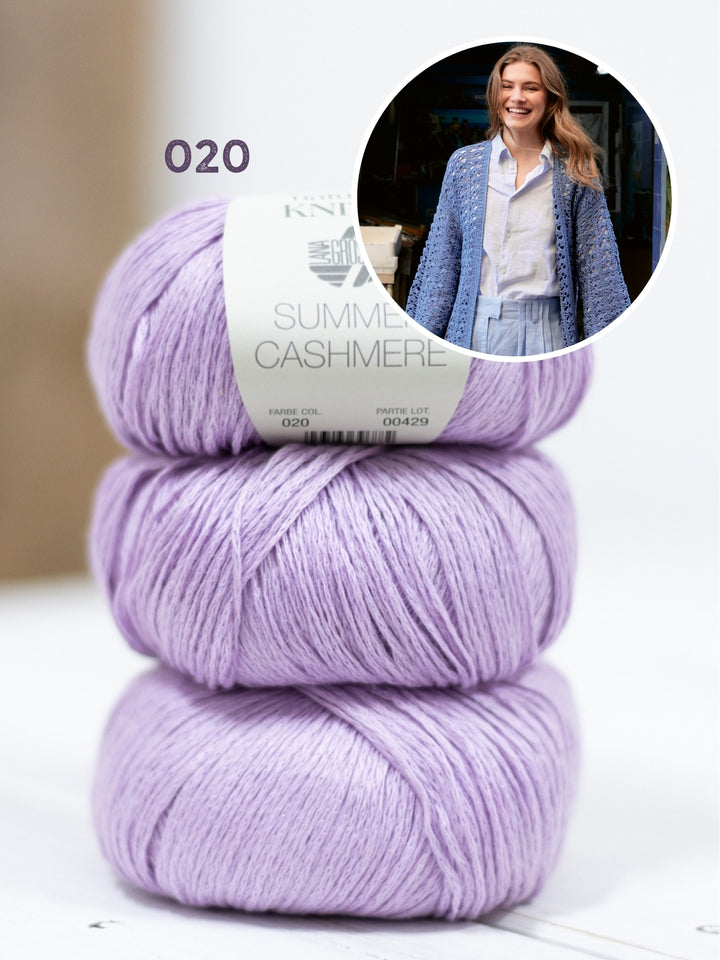 Haakpakket Summer Cashmere vest in ajourpatroon