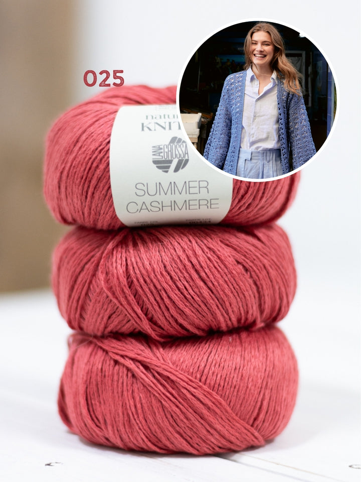 Haakpakket Summer Cashmere vest in ajourpatroon