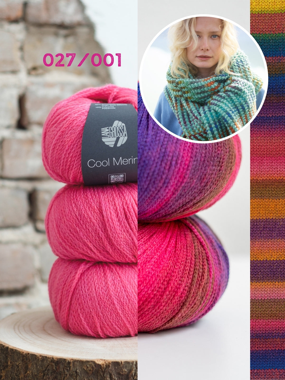 Breipakket Farfalla Cool Merino sjaal