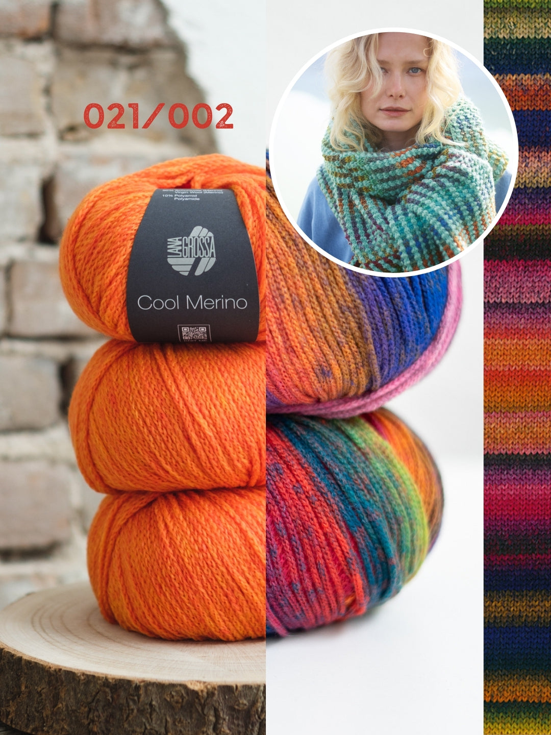 Breipakket Farfalla Cool Merino sjaal
