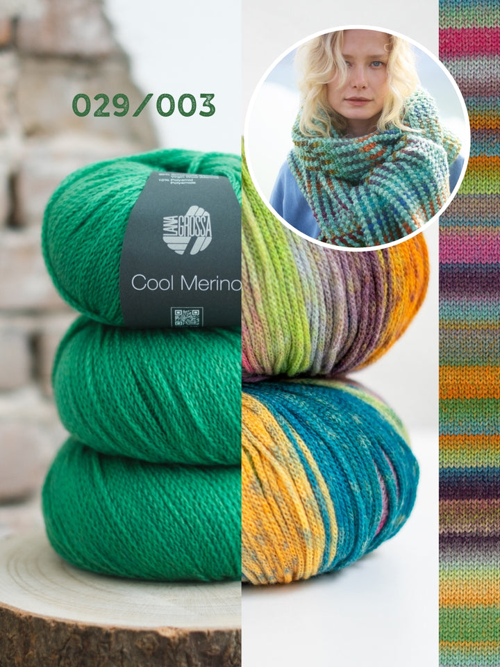 Breipakket Farfalla Cool Merino sjaal