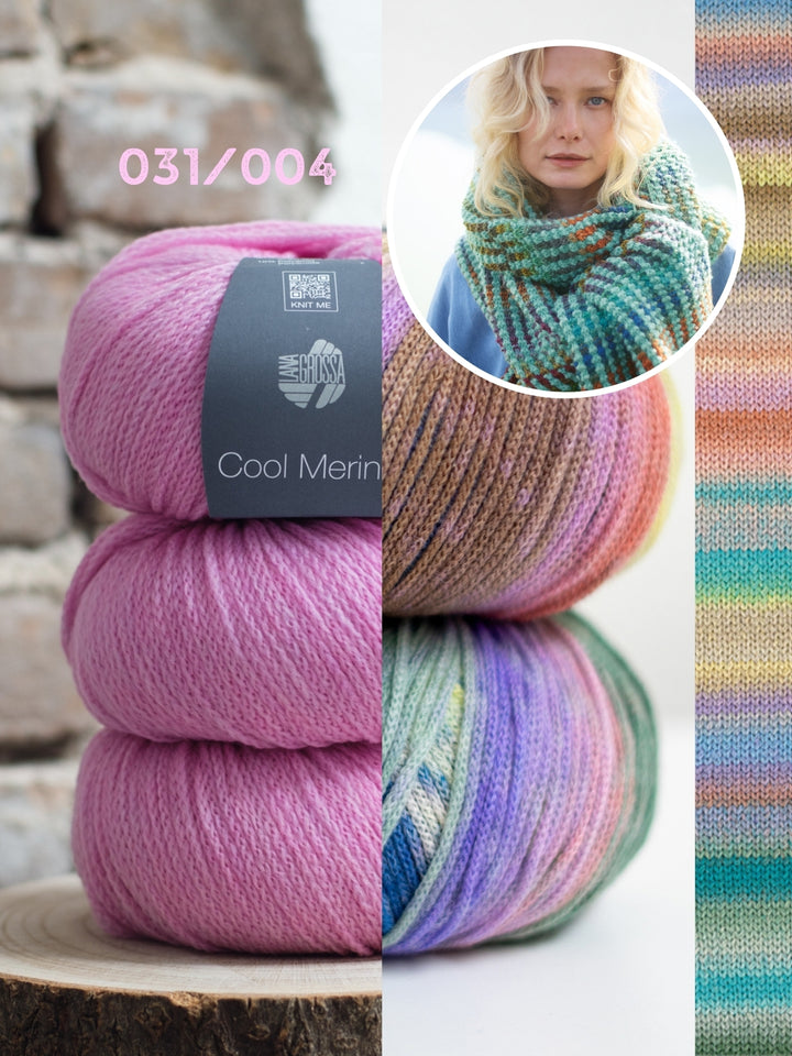 Breipakket Farfalla Cool Merino sjaal