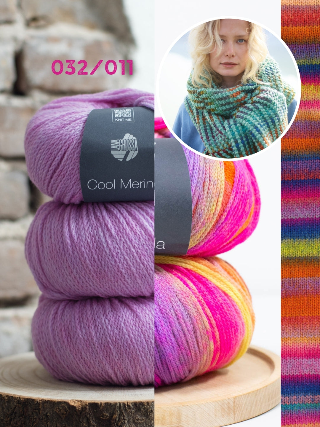Breipakket Farfalla Cool Merino sjaal