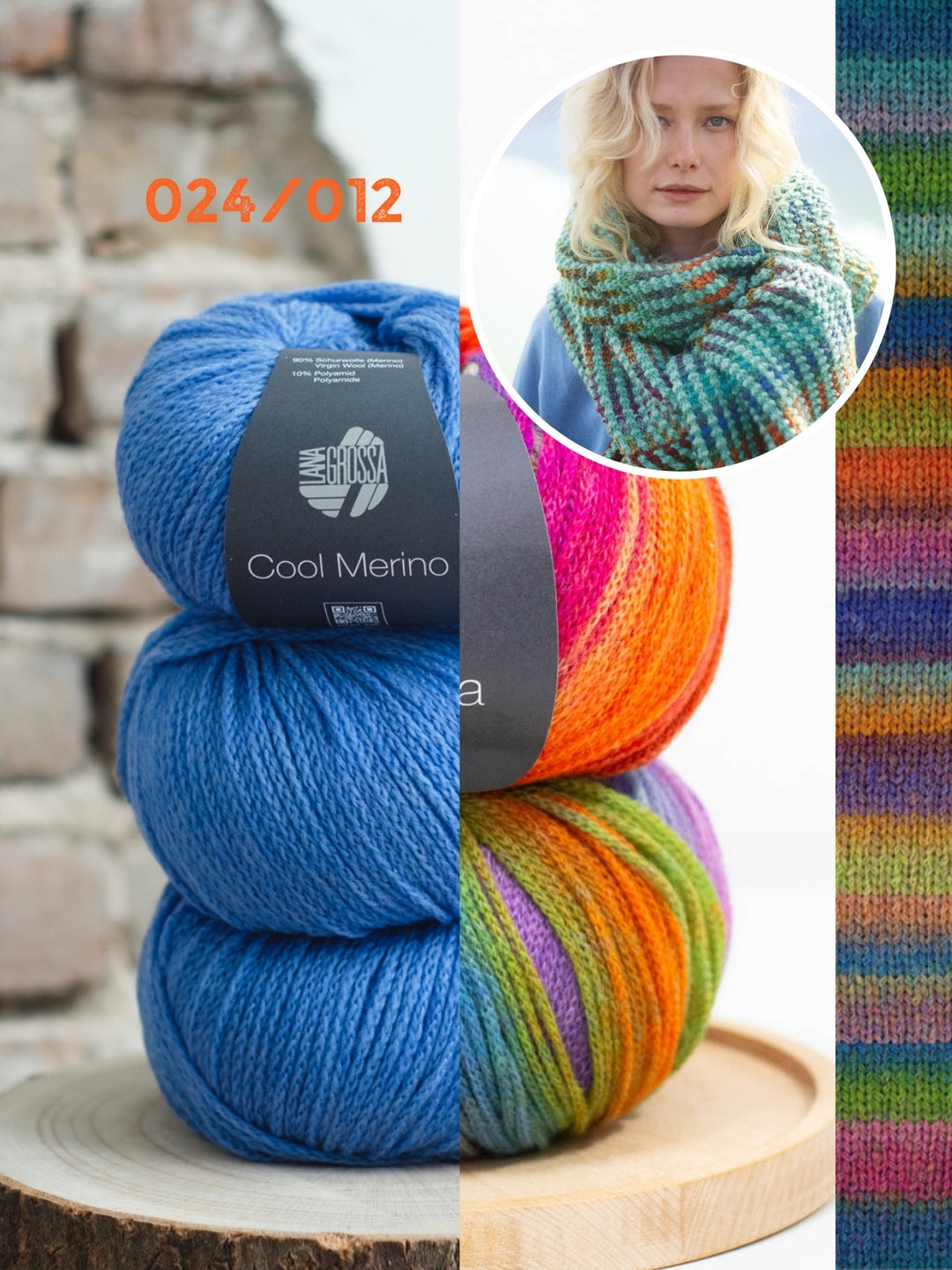 Breipakket Farfalla Cool Merino sjaal