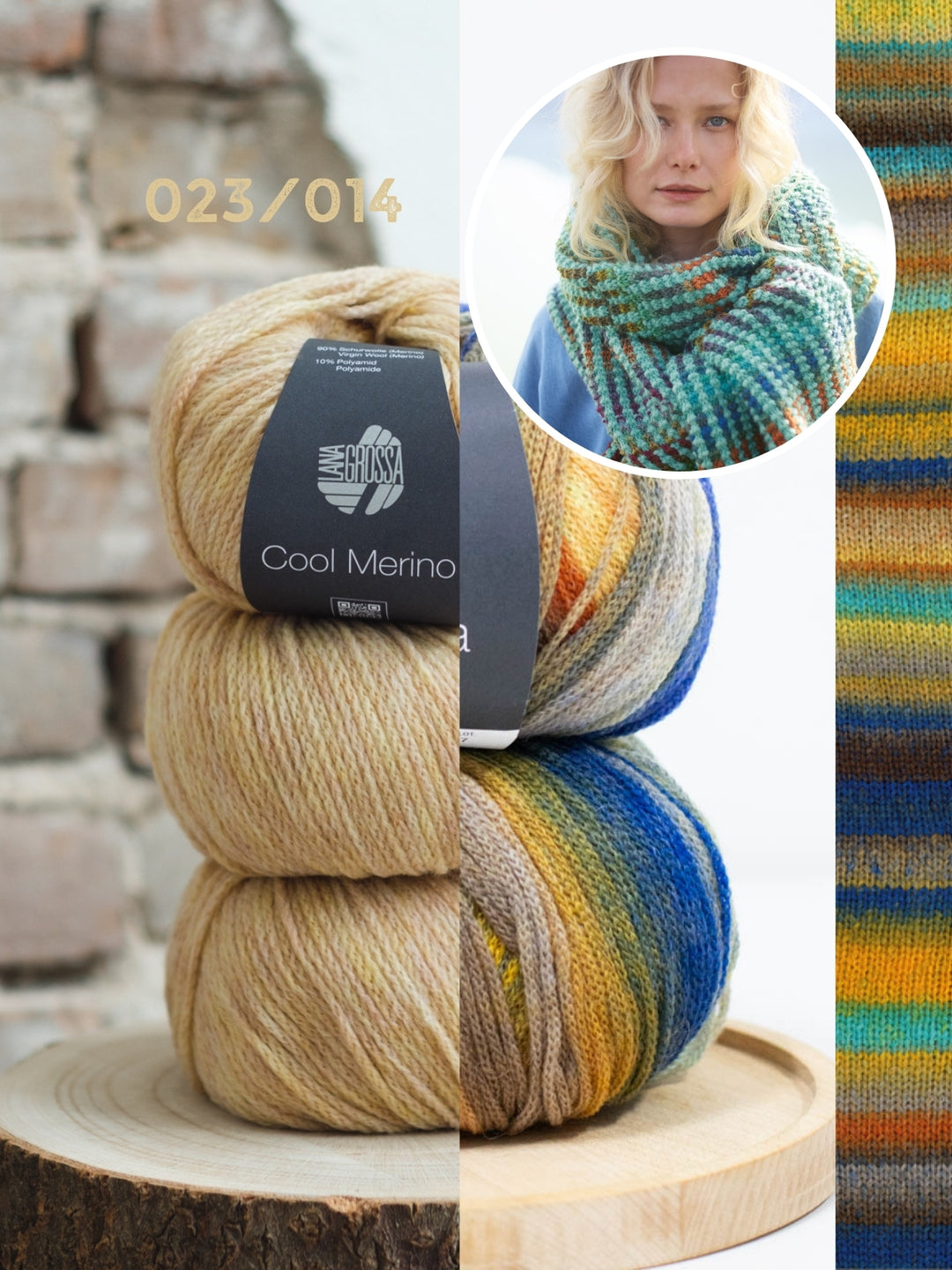 Breipakket Farfalla Cool Merino sjaal