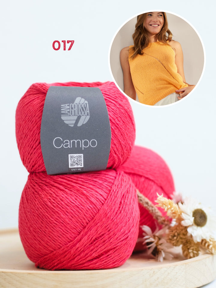 Breipakket Campo top met ajourstrepen