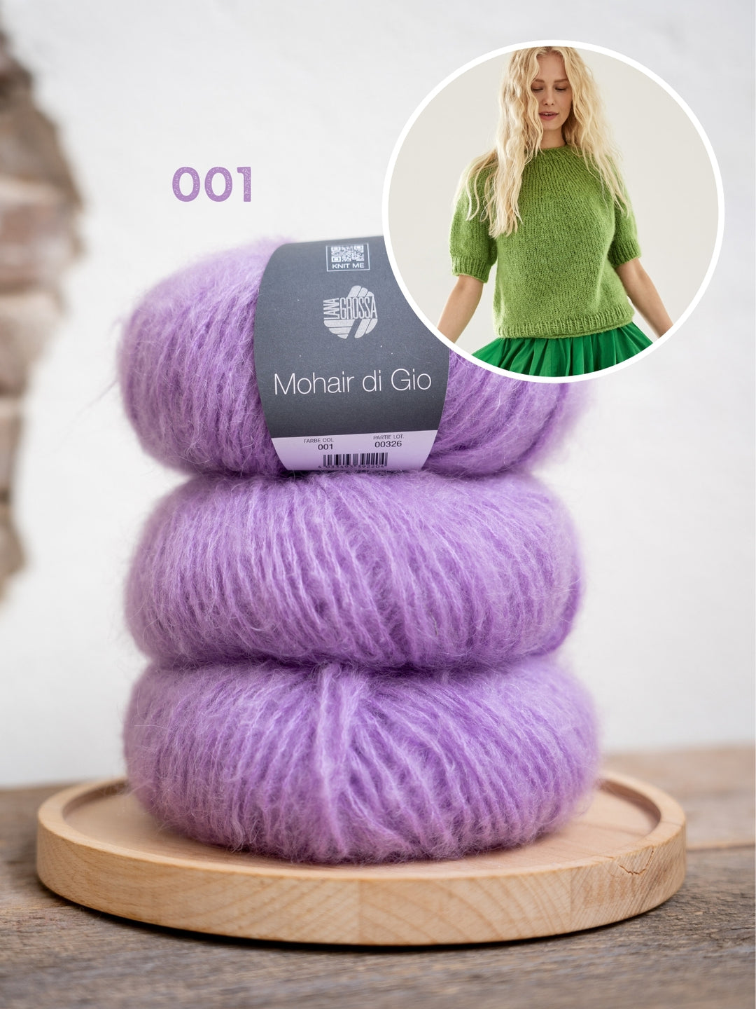 Breipakket Mohair Di Gio trui met korte mouwen - top-down