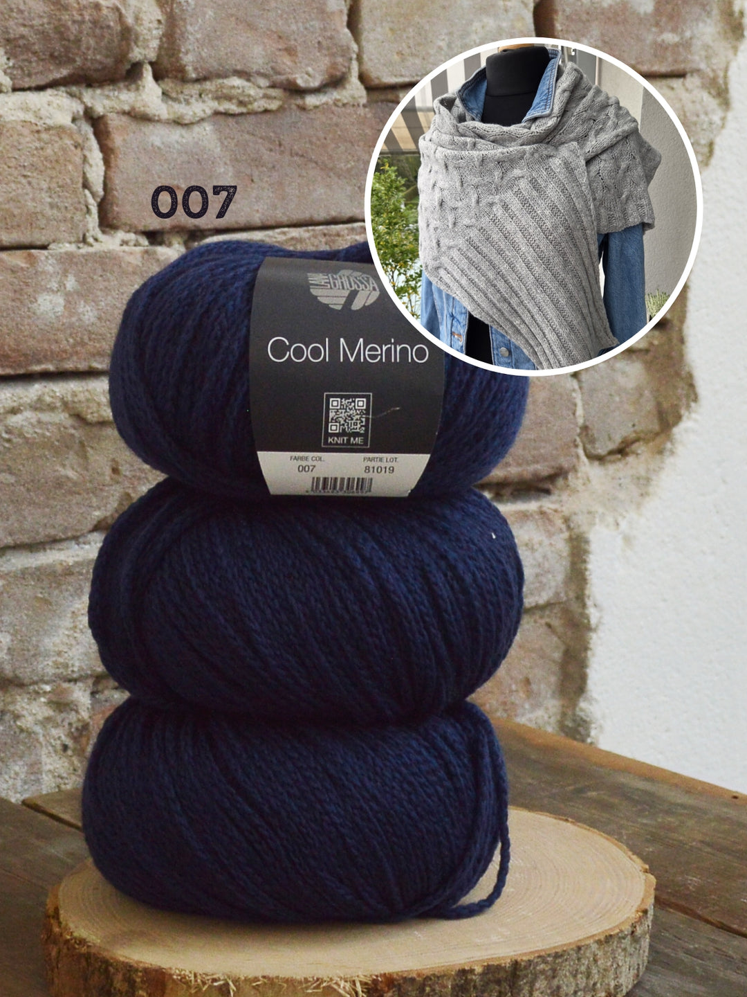 Breipakket Lizas Tuch Braid Lines - Cool Merino