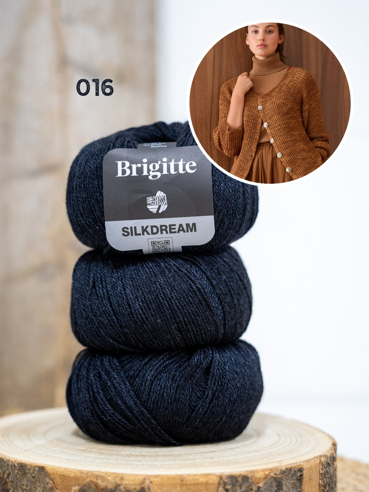 Breipakket Brigitte Silkdream vest in halve patentsteek