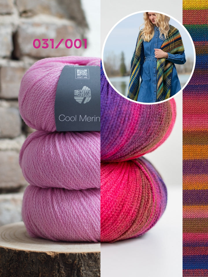 Breipakket Farfalla Cool Merino stola