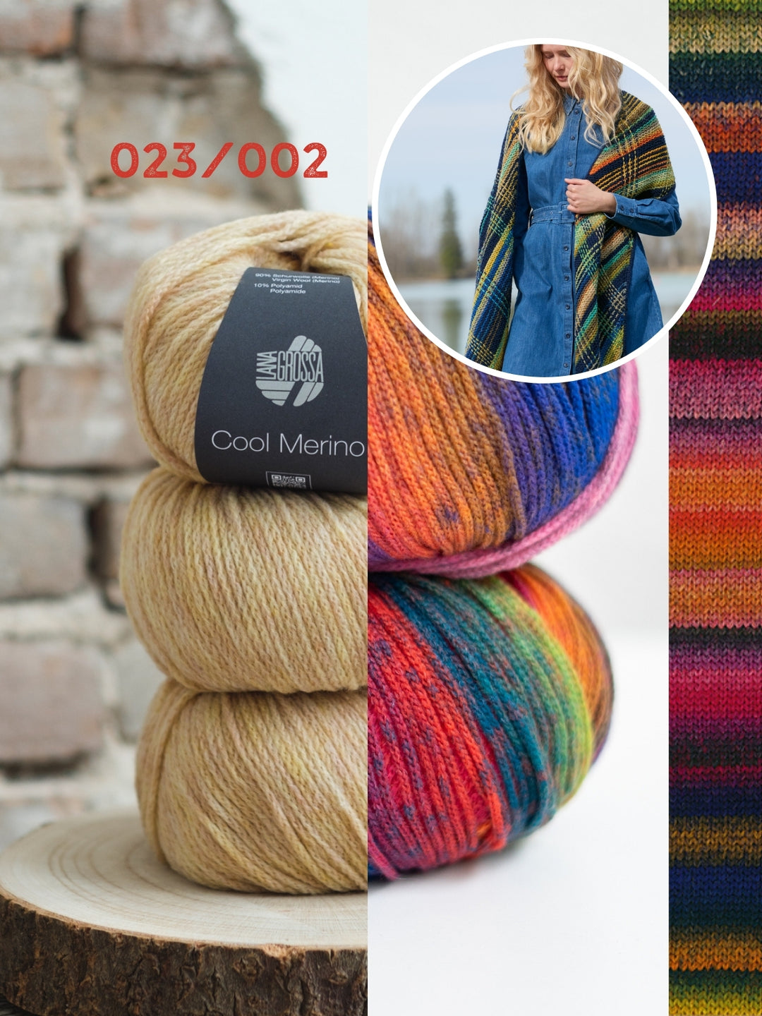 Breipakket Farfalla Cool Merino stola