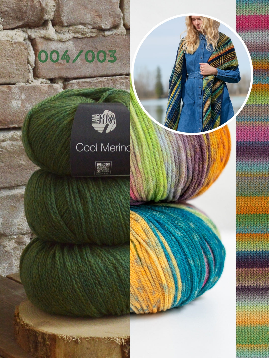 Breipakket Farfalla Cool Merino stola