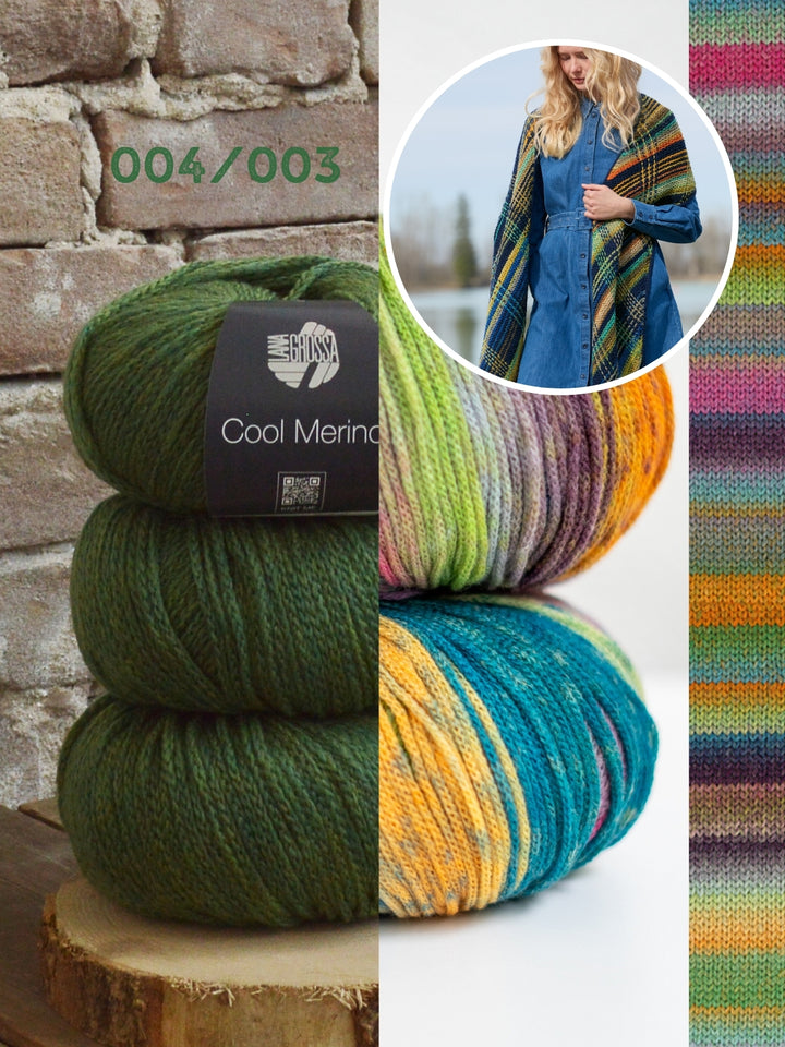 Breipakket Farfalla Cool Merino stola