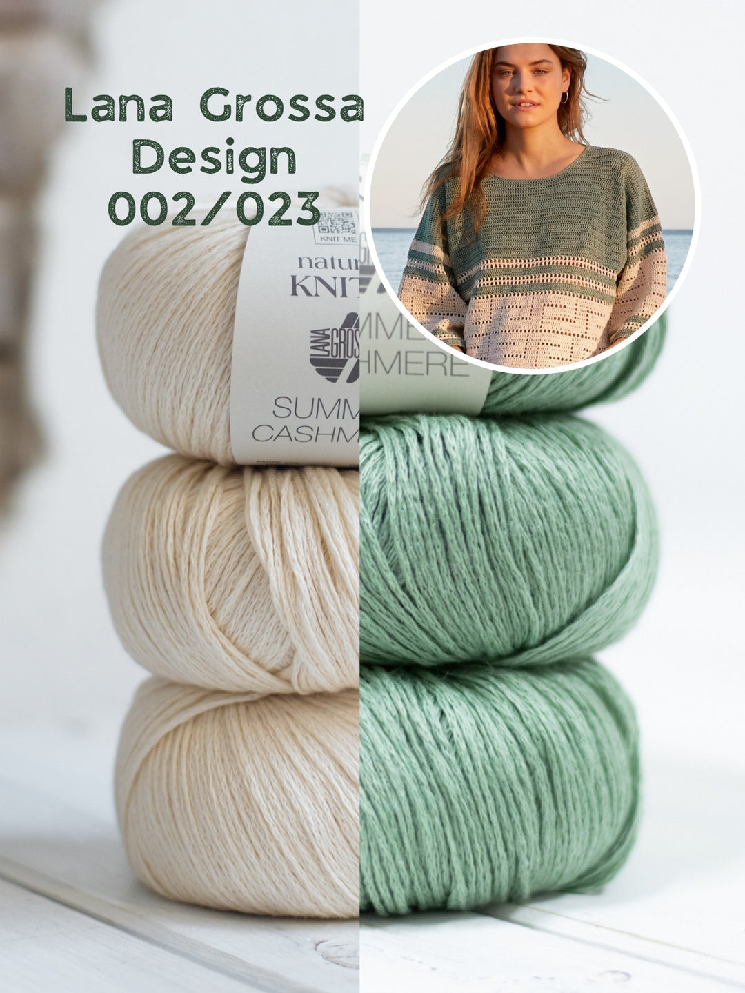 Haakpakket Summer Cashmere shirt met filetpatroon