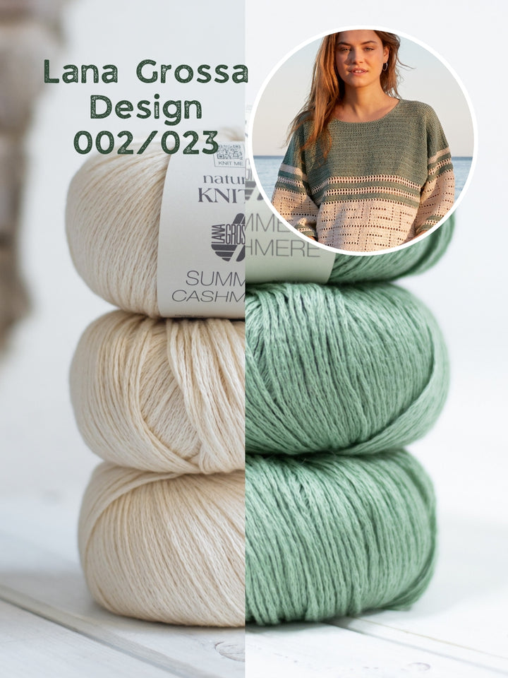Haakpakket Summer Cashmere shirt met filetpatroon