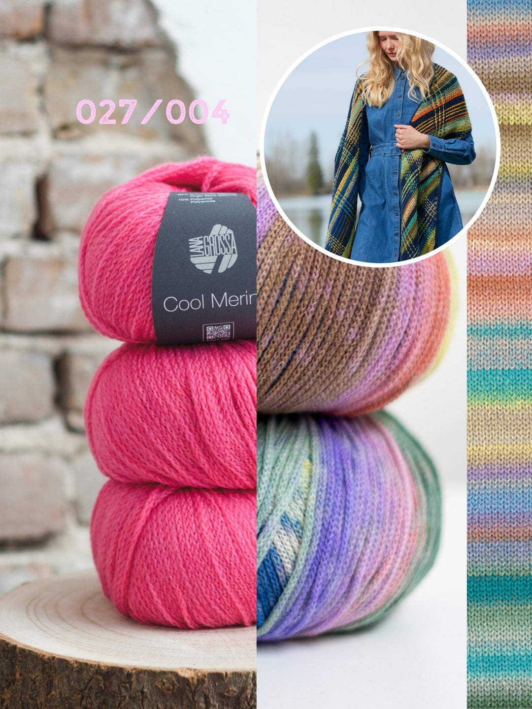Breipakket Farfalla Cool Merino stola