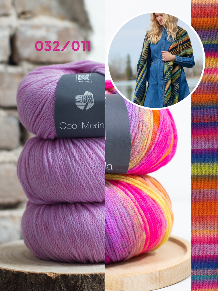 Breipakket Farfalla Cool Merino stola
