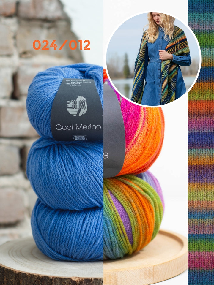 Breipakket Farfalla Cool Merino stola