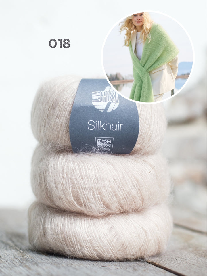 Breipakket Silkhair sjaal