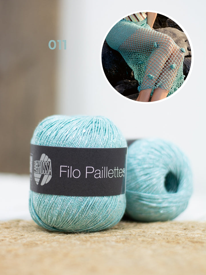 Haakpakket Filo Paillettes rok met bloemen