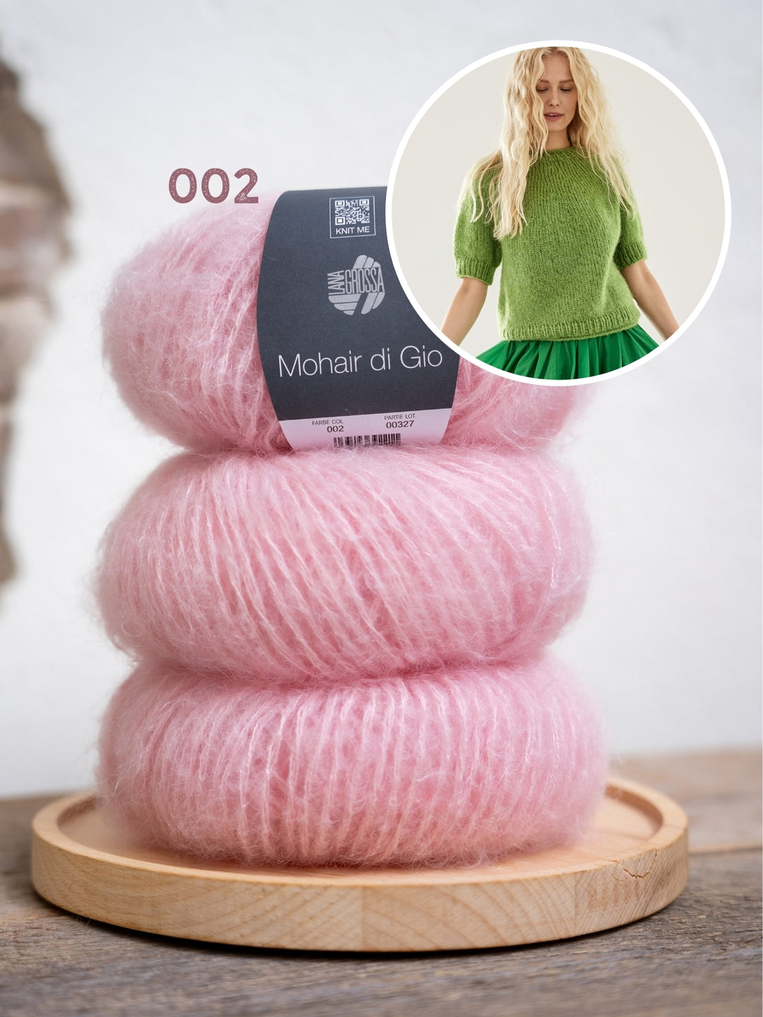 Breipakket Mohair Di Gio trui met korte mouwen - top-down