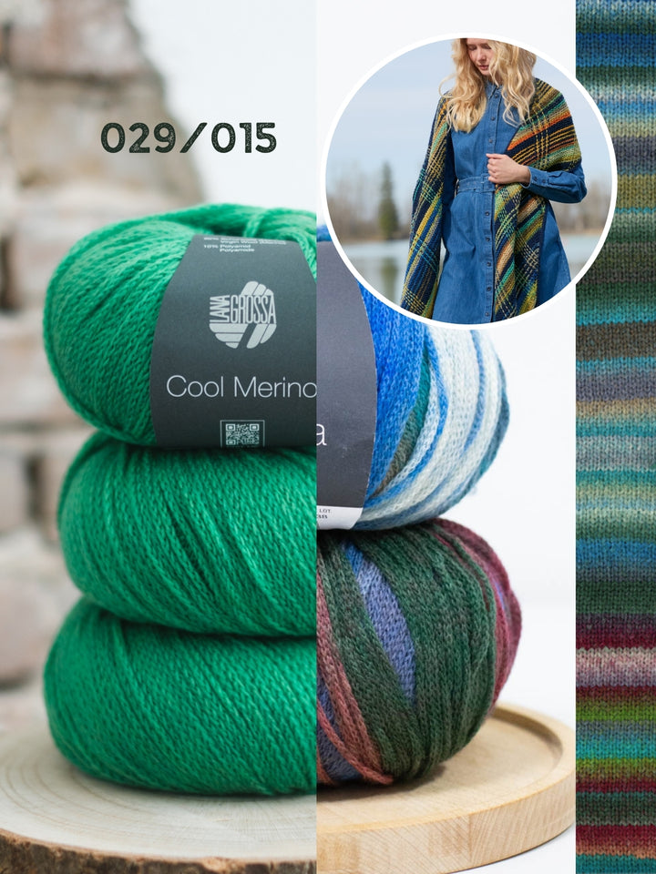 Breipakket Farfalla Cool Merino stola