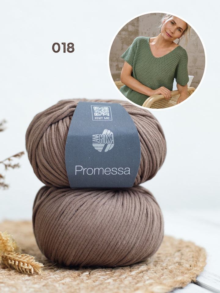 Breipakket Promessa shirt in gerstekorrel