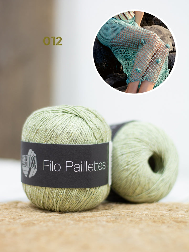Haakpakket Filo Paillettes rok met bloemen