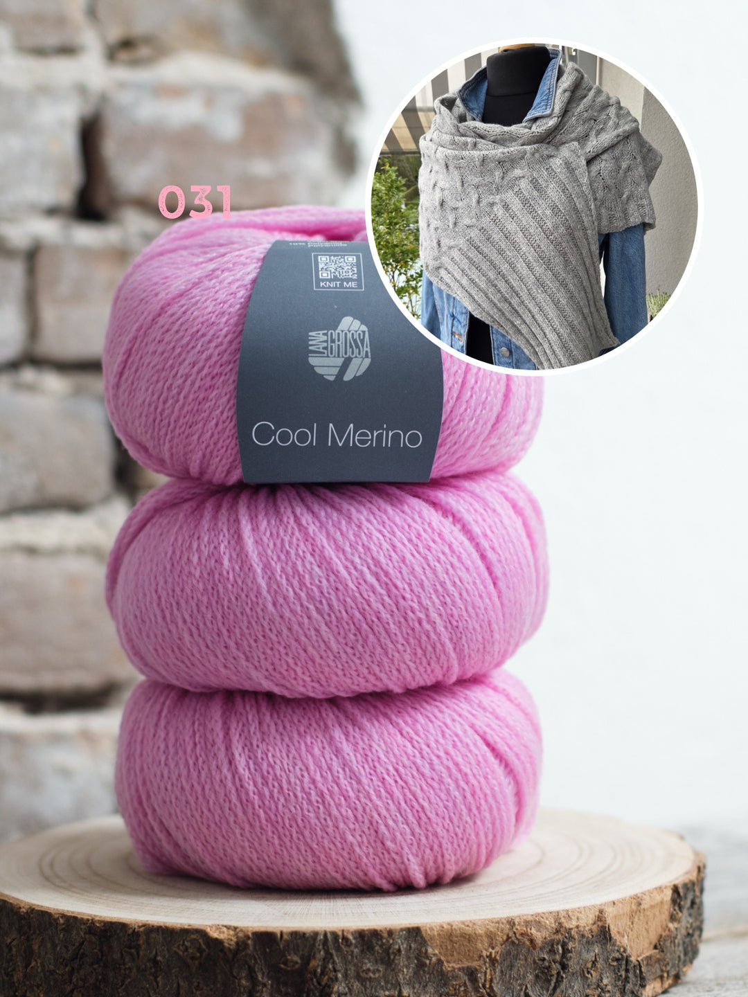 Breipakket Lizas Tuch Braid Lines - Cool Merino