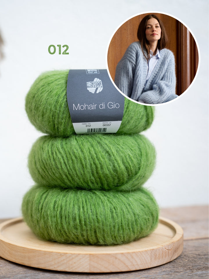 Breipakket Mohair Di Gio vest in patentsteek