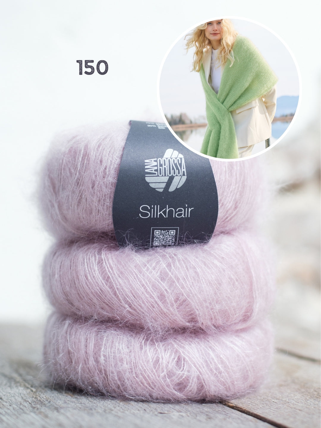 Breipakket Silkhair sjaal
