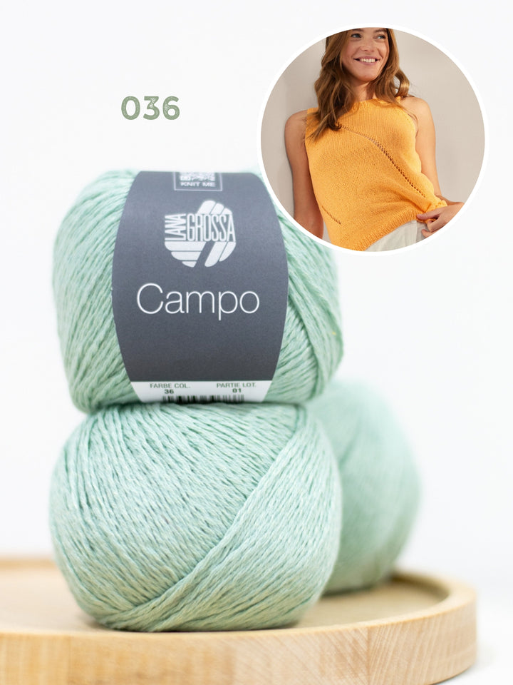 Breipakket Campo top met ajourstrepen