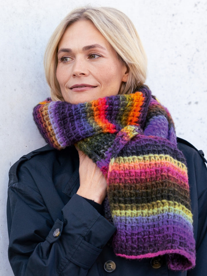 Breipakket Bomba sjaal in textuursteek