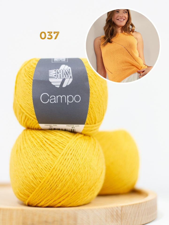 Breipakket Campo top met ajourstrepen