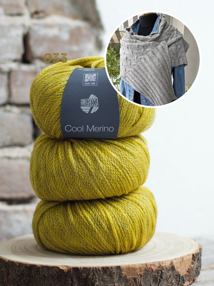 Breipakket Lizas Tuch Braid Lines - Cool Merino