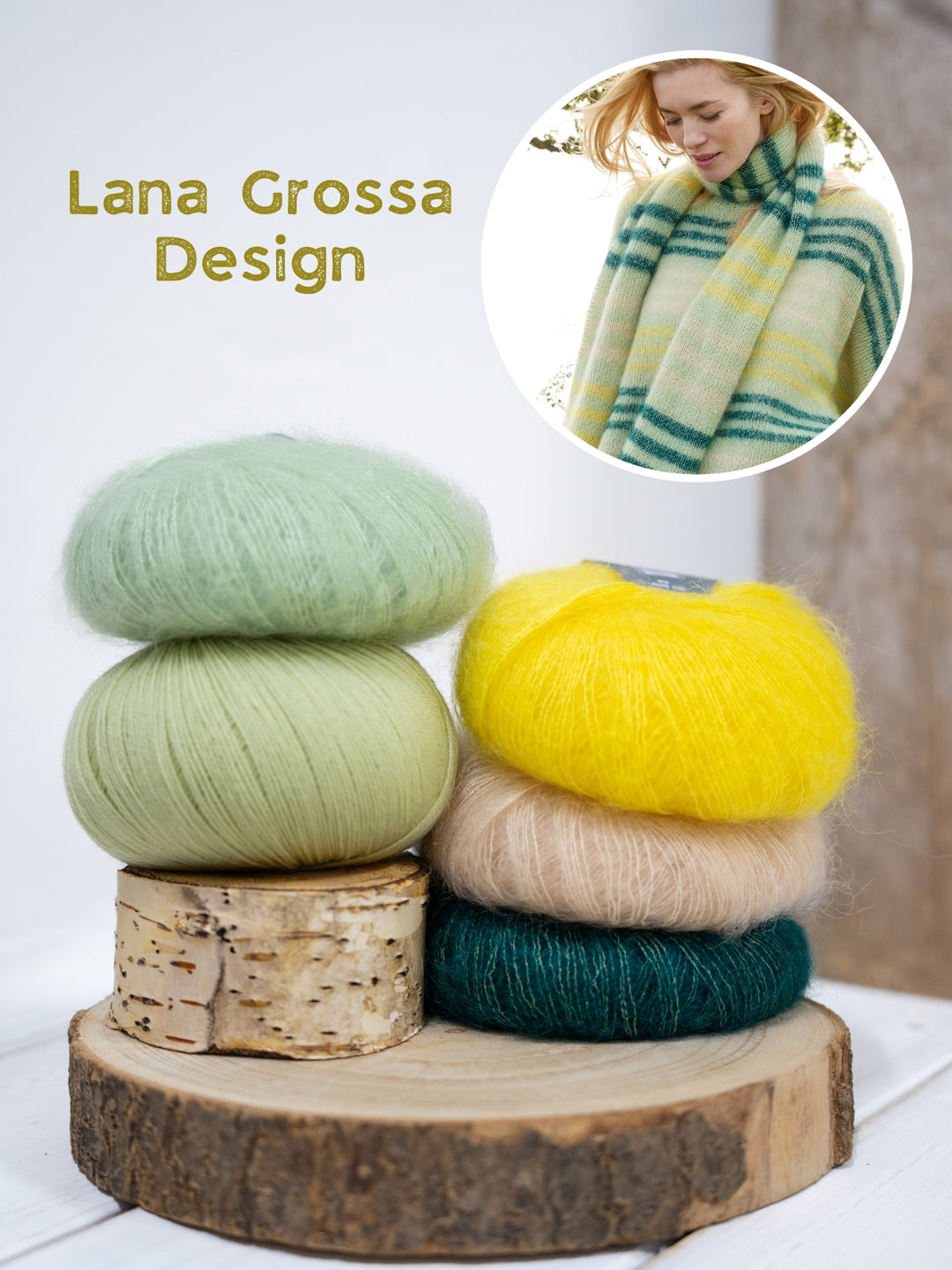 Breipakket Cool Wool Lace Silkhair strepensjaal